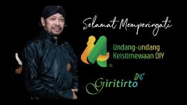 Selamat memperingati 14 Tahun Undang Undang Keistimewaan DIY